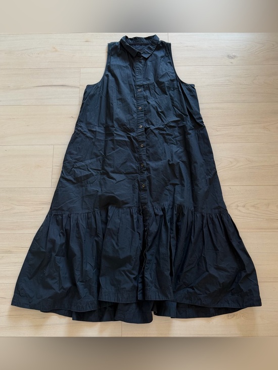 Anthropologie Dresses & Skirts - Anthropologie Black Sleeveless Button-Front Midi Dress